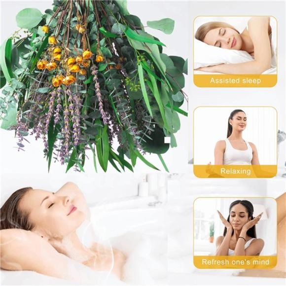 123 Pcs Mixed Real Dried Eucalyptus Stems - Lavender & Rose Flowers Bundles - Picture 5 of 6